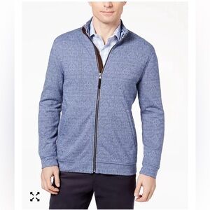 Men’s Tasso Elba Textured Zip-Front Jacket – Size XL – EUC